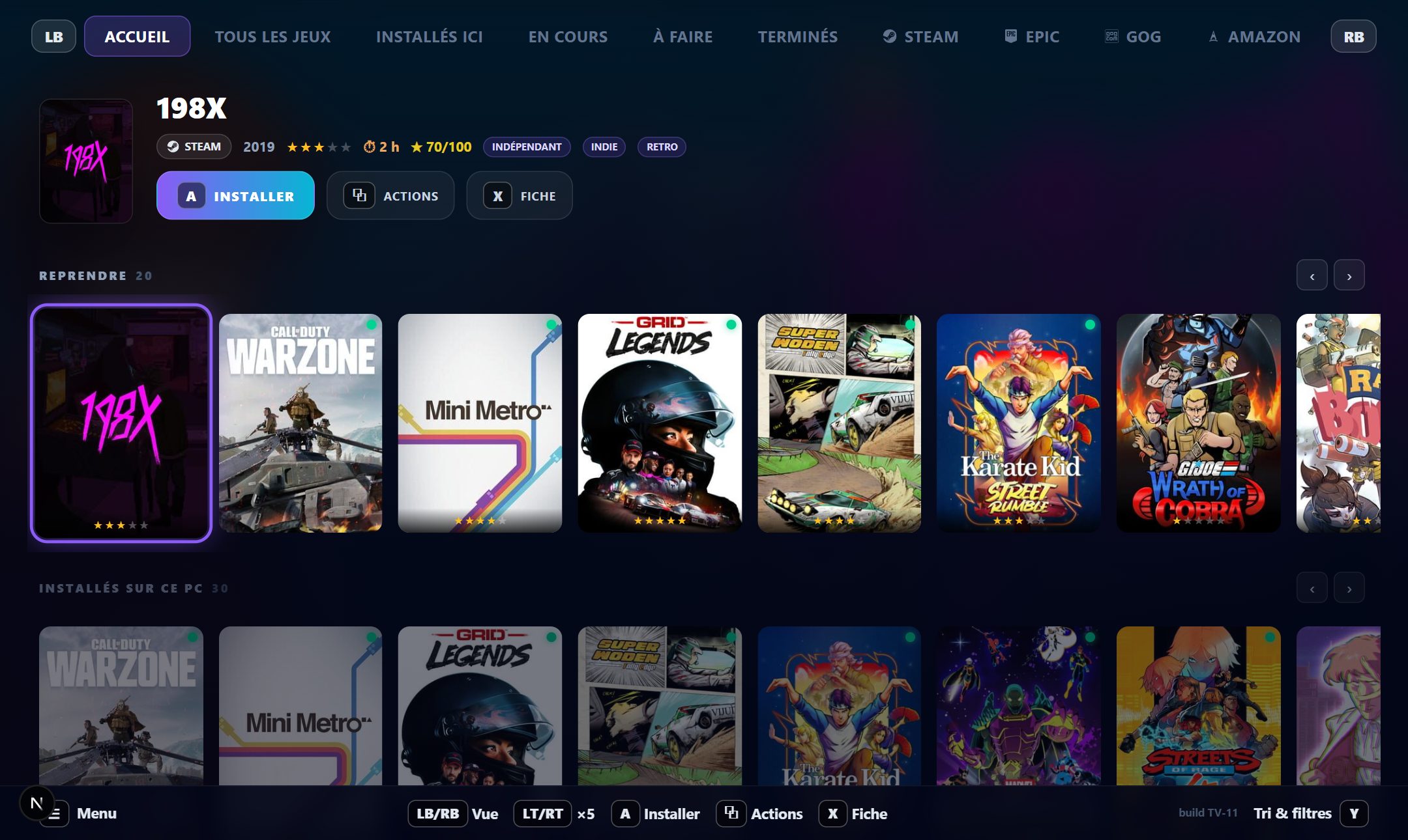 Mode TV playR